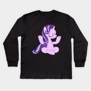 Starlight Glimmer Lotus Position Meditation Kids Long Sleeve T-Shirt